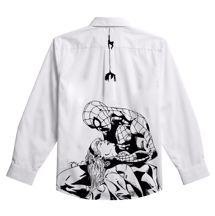 Camisa | Blanca | Personalizada | Spider- Man