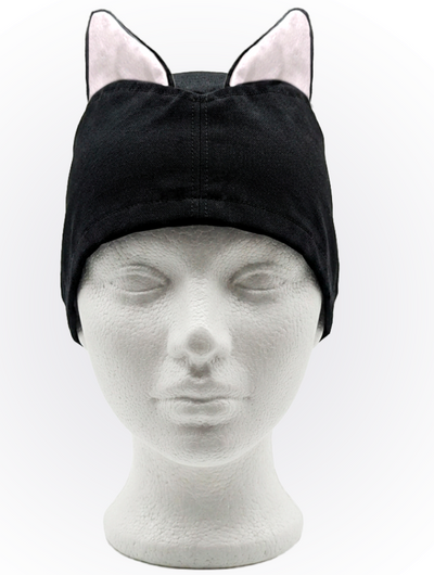 Gorro Quirurgico | Negro | Con orejas | AMFEGU
