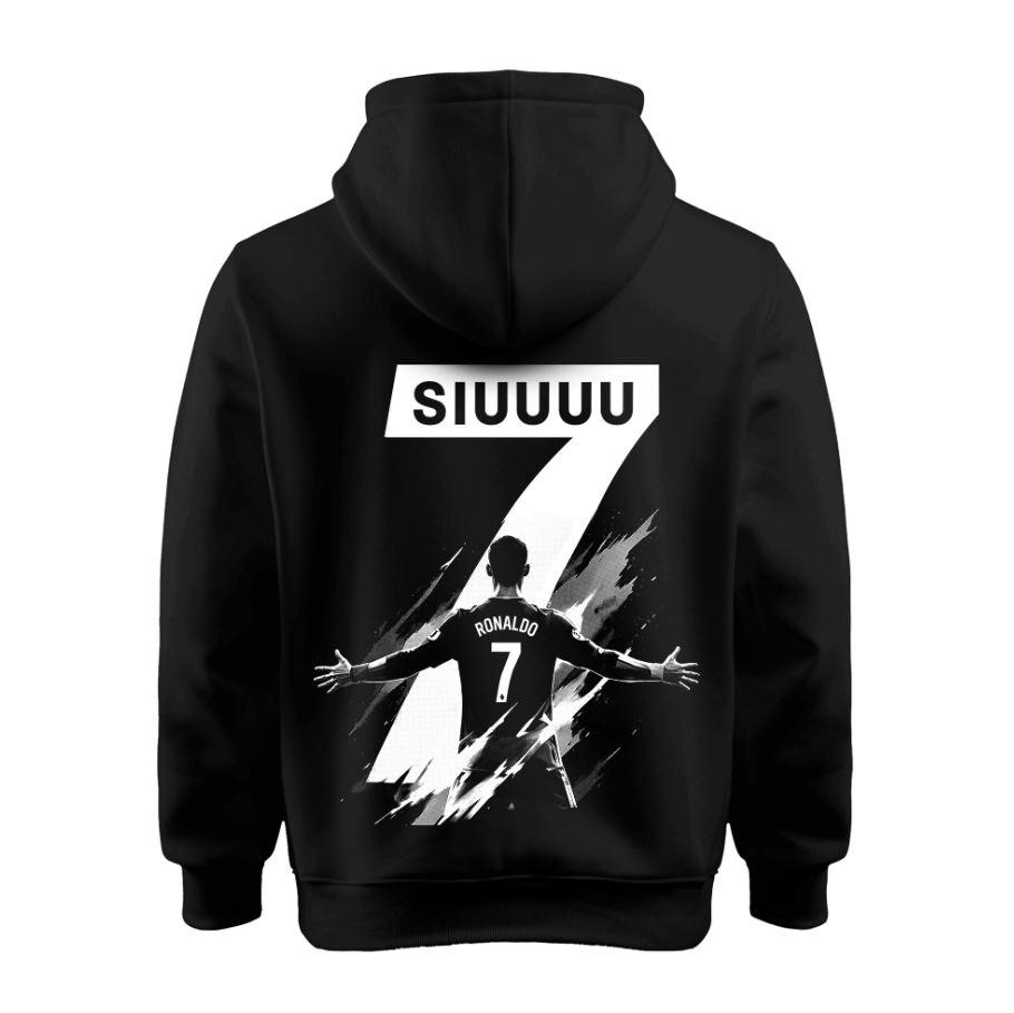 Sudadera | Negro | CR7 | Cristiano Ronaldo | Siuuuu