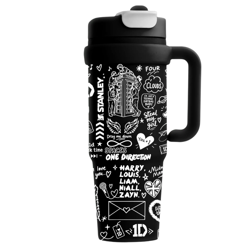 Vasos Térmico 900ml | Negro | One Direcion | One Direction | 1D