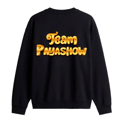 Sudadero | Cuello Redondo | Negro | Team Payashow | Dorado