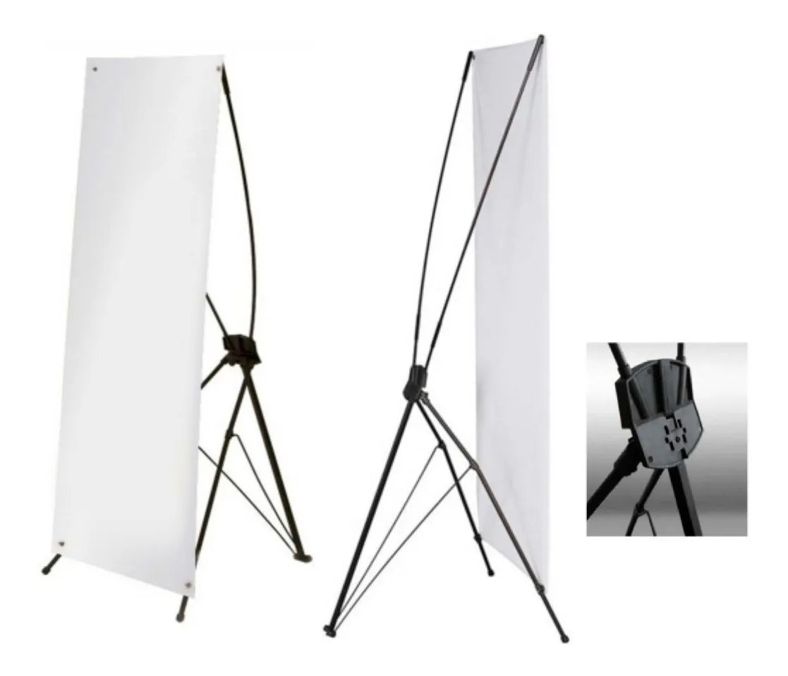 Display tipo X ajustable para negocios 80 cms x 180 cms