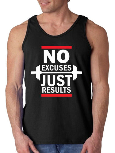 Camiseta negra | GYM | No Excuses Just Resultas