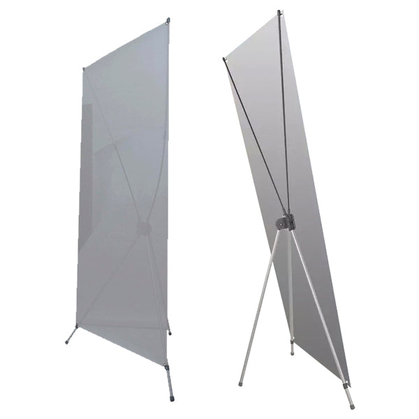 Display tipo X ajustable para negocios 80 cms x 180 cms