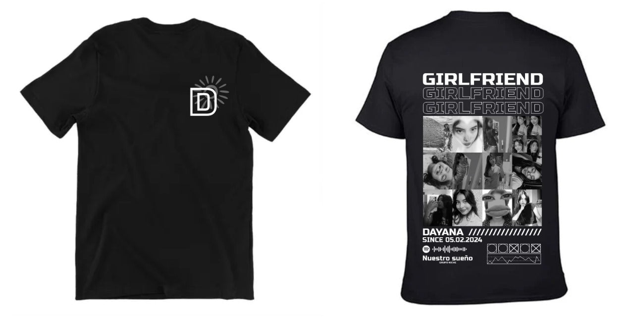 Playera negra| Girlfriend | Dayana