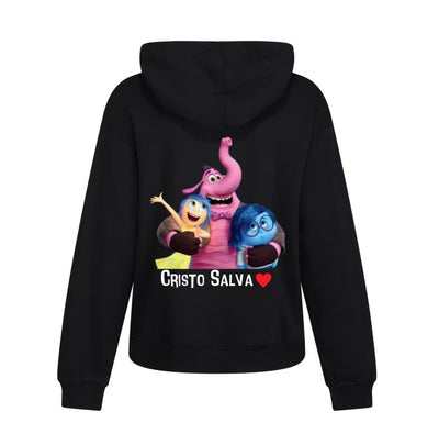 Sudadera INTENSAMENTE| Negro| Bing Bong, Tristeza y Alegría | Rubí