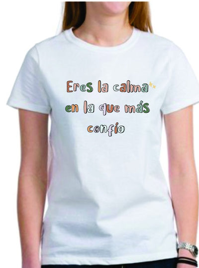 Playeras Personalizadas | Morat | Blanca | Eres la calma en la que más confío
