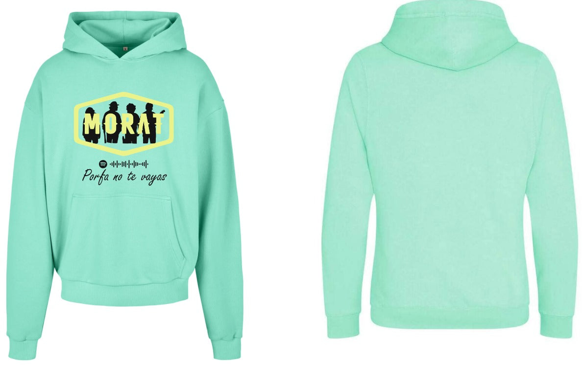 Sudadera Morat | Flurecente | Brilla en la obscuridad | Verde menta | Porfa No Te Vayas