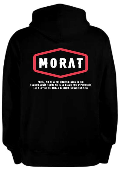 Sudadera Morat | Negro | Porfa No Te Vayas | Con frase