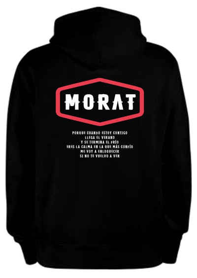 Sudadera Morat | Negro | Porfa No Te Vayas | Diseño Cliente Manuel
