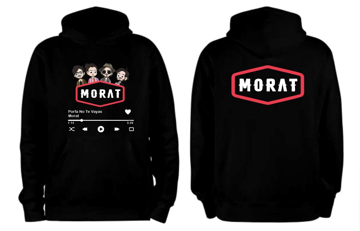 Sudadera Morat | Negro | Porfa No Te Vayas