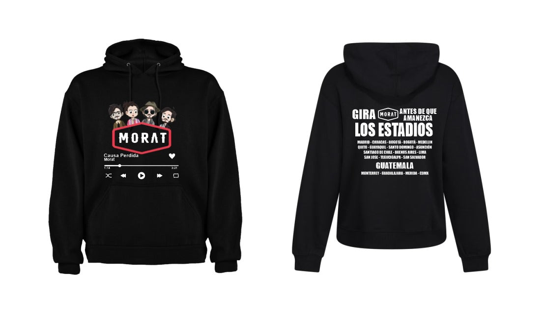Sudadera Morat | Negro | Spotify | Causa Perdida | Gira los estadios