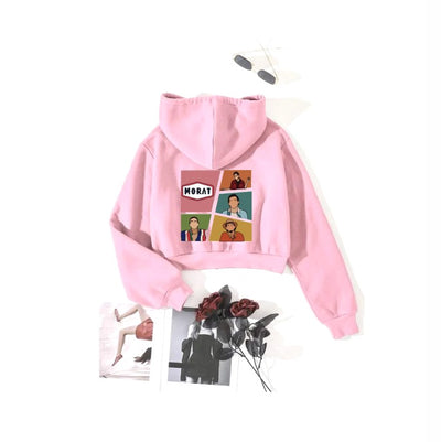 Sudadera Tipo Crop Top | Morat | Rosado | Planetas