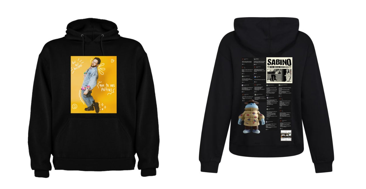 Sudadera Sabino | Negro | Yo quería hacer rock