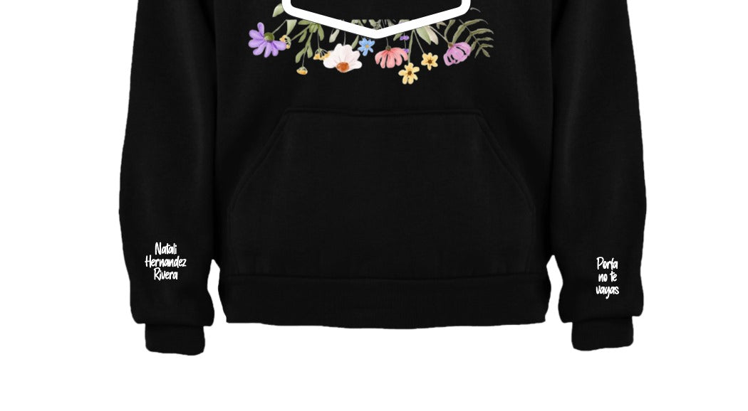 Conjunto | Sudadera Pants | Color Negro | Sabiendo que tus besos matan moriré de amor | Natali