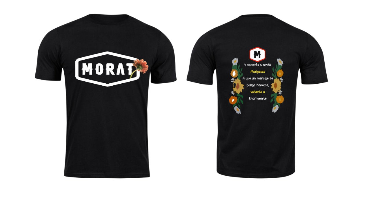 Playera Personalizada | Morat | Negro | Flor