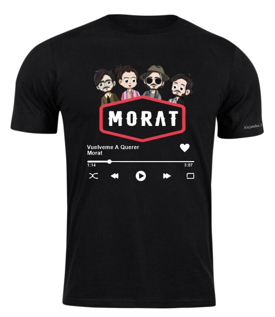 Playera Personalizada | Morat | Negro | Spotify | Vuelveme a Querer