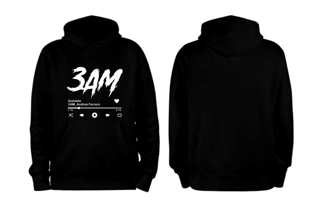 Sudadera 3AM| Negro | Quédate
