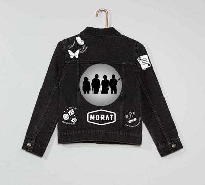 Chaqueta de lona | Morat | Animados | Negro | Figuritas | Dama