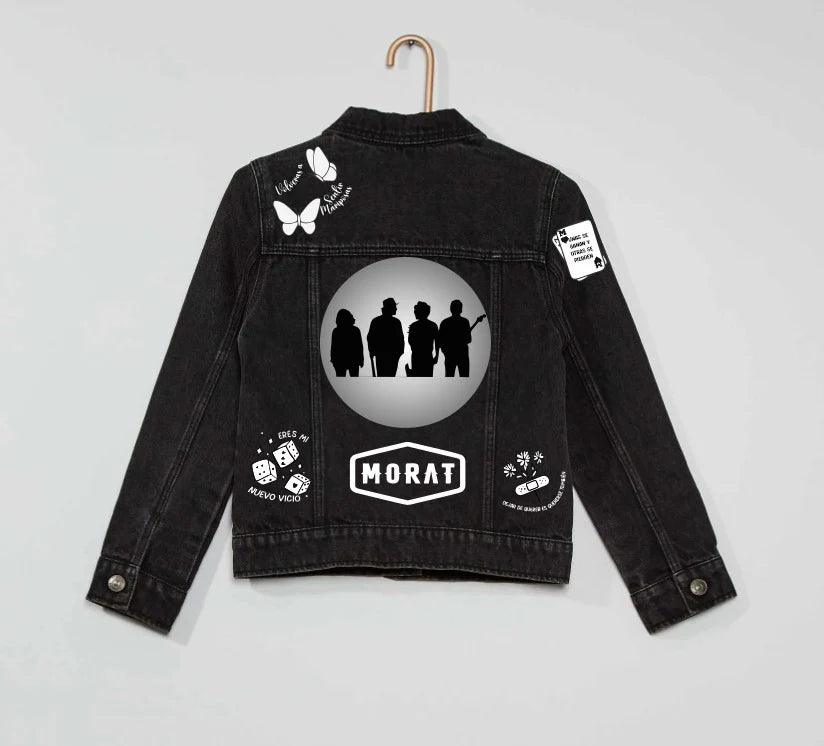 Chaqueta de lona | Negro | Morat | Animados | Figuritas 2 | Dama