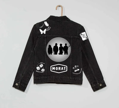 Chaqueta de lona | Negro | Morat | Animados | Figuritas 2 | Dama