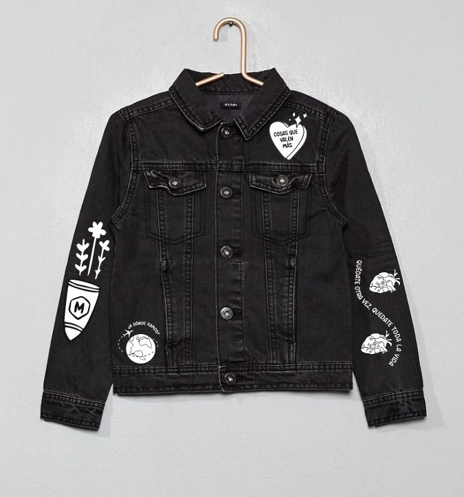 Chaqueta de lona | Morat | Animados | Negro | Figuritas