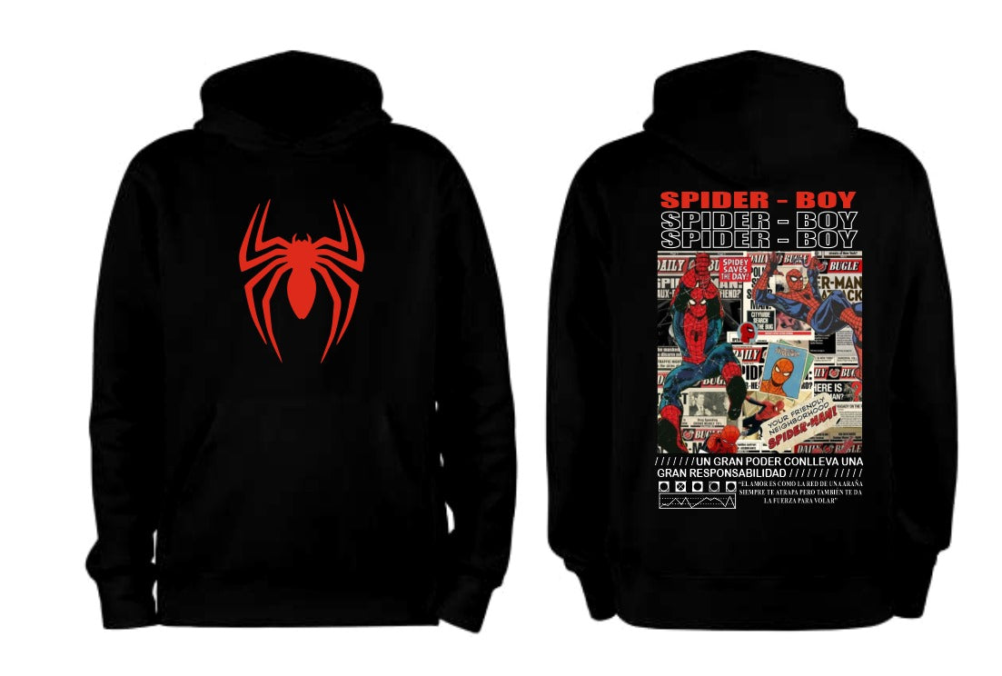 Sudadera logo Hombre Araña / Spider - Boy / Negro