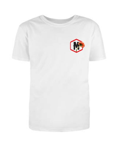 Playera Blanca Morat | Blanco | Flor | Logo | M