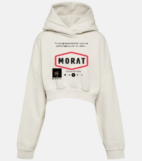 Sudadera Tipo Crop Top | Morat | Beige | Causa perdida