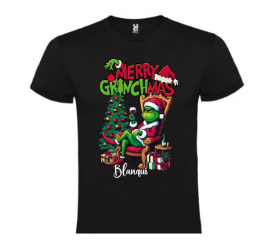 Playeras Personalizadas |Grinch | Blanqui | Familiar | CUELLO V
