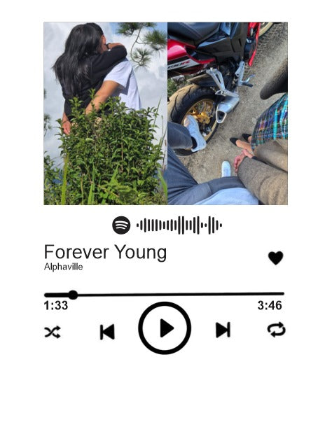 Cuadro Acrílico Spotify | Día del amor | Forever Young