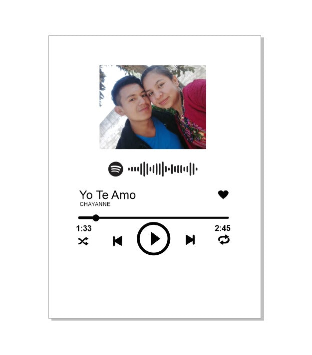 Cuadro Acrílico Spotify | Día del amor | Chayanne
