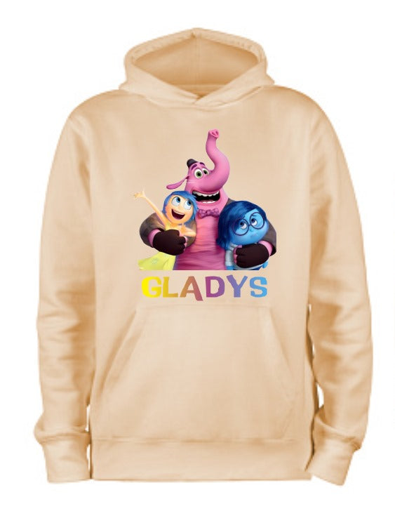 Sudadera INTENSAMENTE| Beige | Bing Bong, Tristeza y Alegría | Gladys