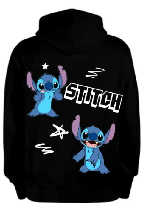 Sudadera negro | Stitch | Ohana
