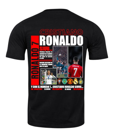 Playera Negra | CR7 | Cristiano Ronaldo | GOAT