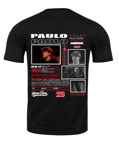 Playera Personalizada | Paulo Londra |Negro| Homerun | Collage