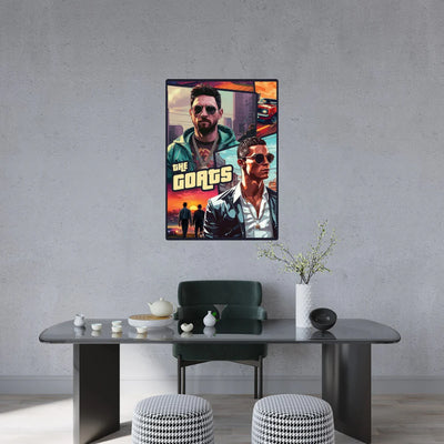 Cuadro Metálico Personalizable | Lionel Messi y Cristiano Ronaldo | THE GOATS