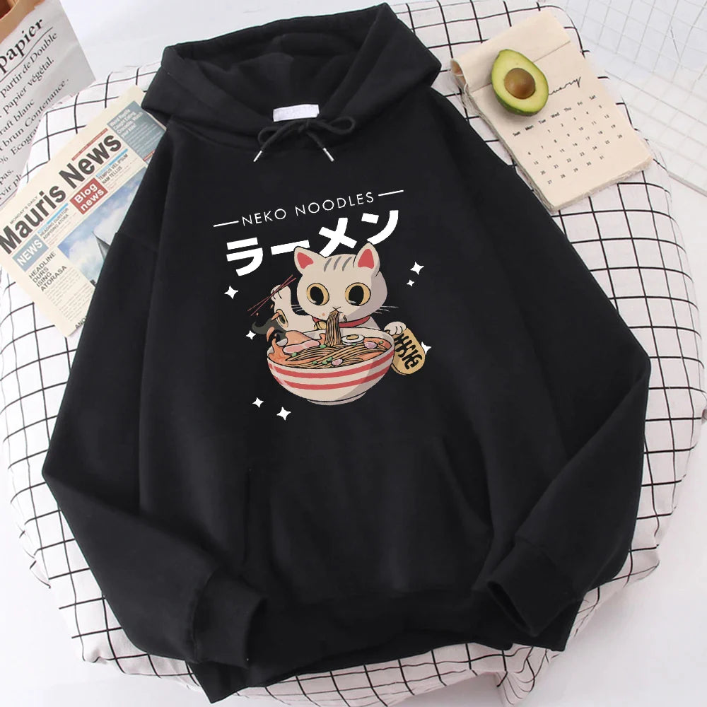 Sudaderos Personalizadas | gato Harajuku Ramen