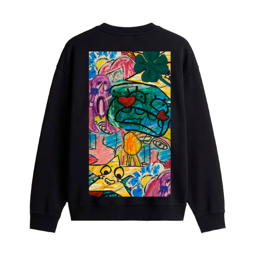 Sudadera | Cuello redondo | Negro | Latin Mafia | No digas nada