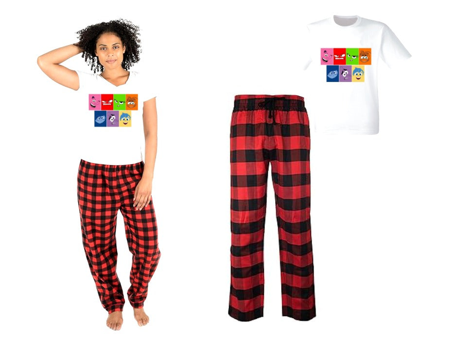 Pijama de intensamente | Rojo | cuadros | ANIMADO