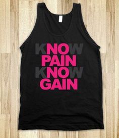 Camiseta negra | GYM | KNOW PAIN KNOW GAIN