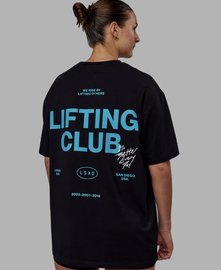 Playera negra | GYM | Lifting Club | She