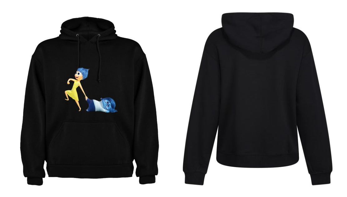 Sudadera INTENSAMENTE| Negro| Alegría y Tristeza