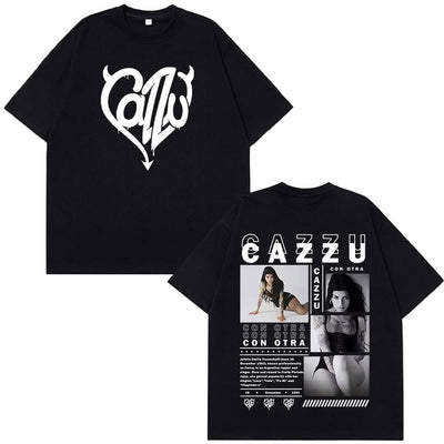 Playera | Negro | Cazzu | la estética del trap latino | Con otra