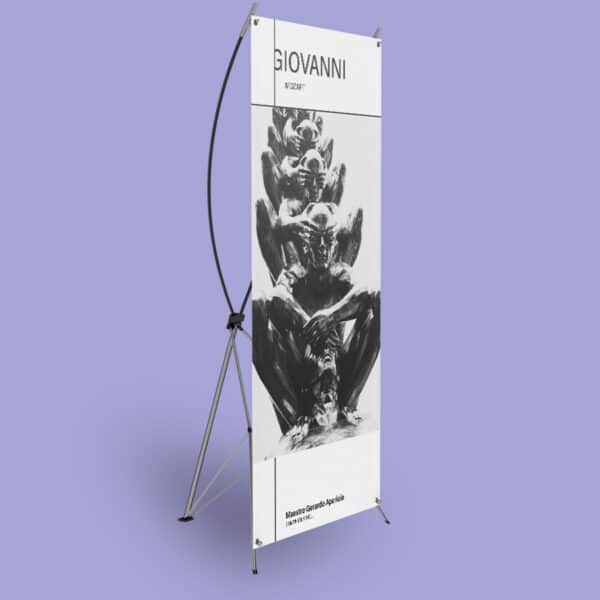 Display tipo X ajustable para eventos 120 cms x 150 cms