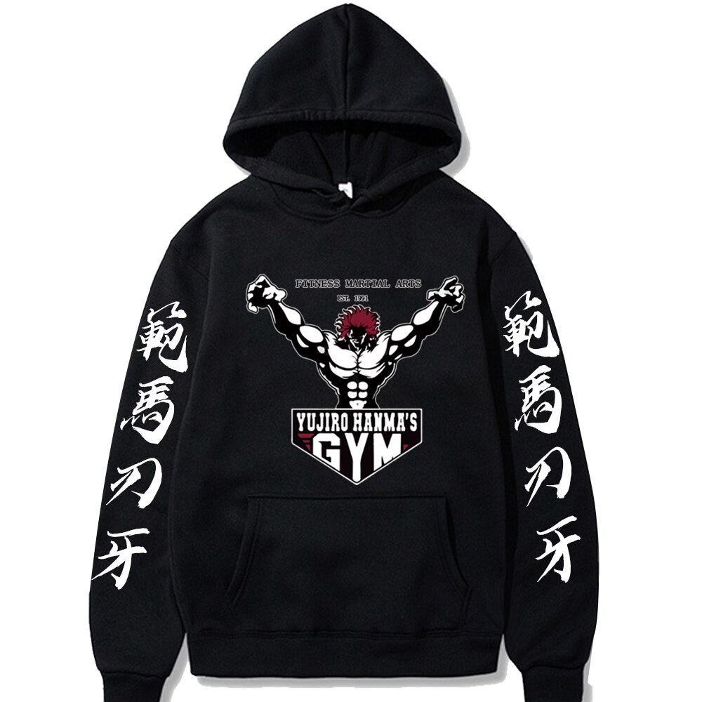 Sudadera negra | GYM | Japón Anime Baki Hanma Yujiro