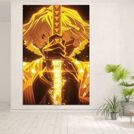 Cuadro Metálico Personalizable | Zenitsu Agatsuma | Demon Slayer