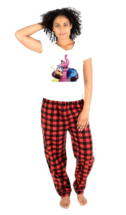 Pijama de intensamente | Rojo | cuadros | PERSONAJES