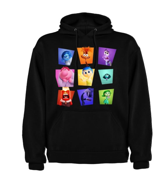 Sudadera INTENSAMENTE| Negro| PERSONAJES ANIMADOS PELÍCULA