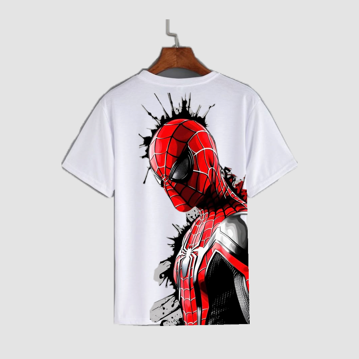 Playera | blanca| Hombre araña | spiderman | silueta